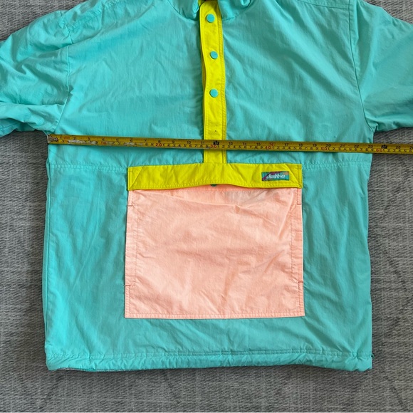 Chubbs Chubbies Men’s Blue/Pink Reversible Windbreaker/Fleece Half Zip Pullover - Picture 9 of 13